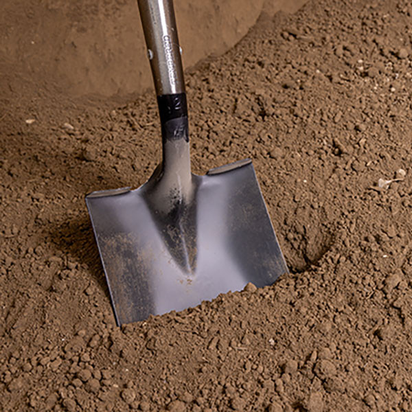 Shovel in All-Purpose Topsoil